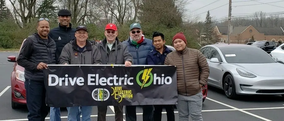 Drive Electric Dayton members attend the Springboro Ohio Christmas Parade.
