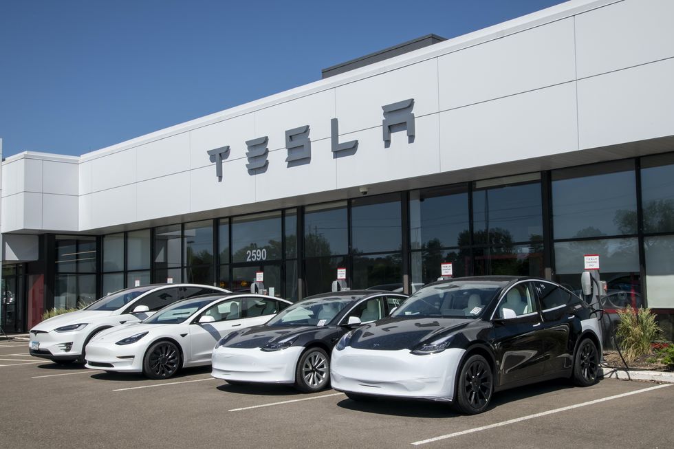 Photo of new Tesla electric cars shared by Drive Electric Dayton.