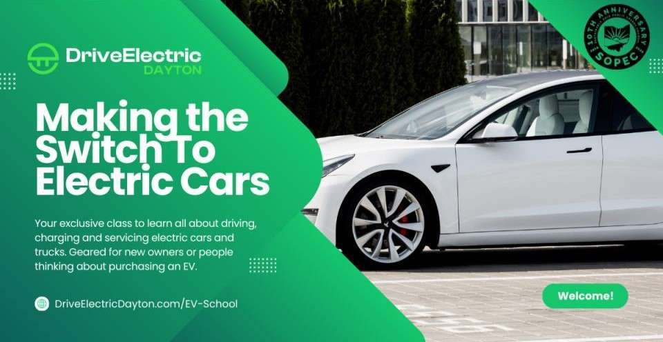 EV School advertisement shared by Drive Electric Dayton