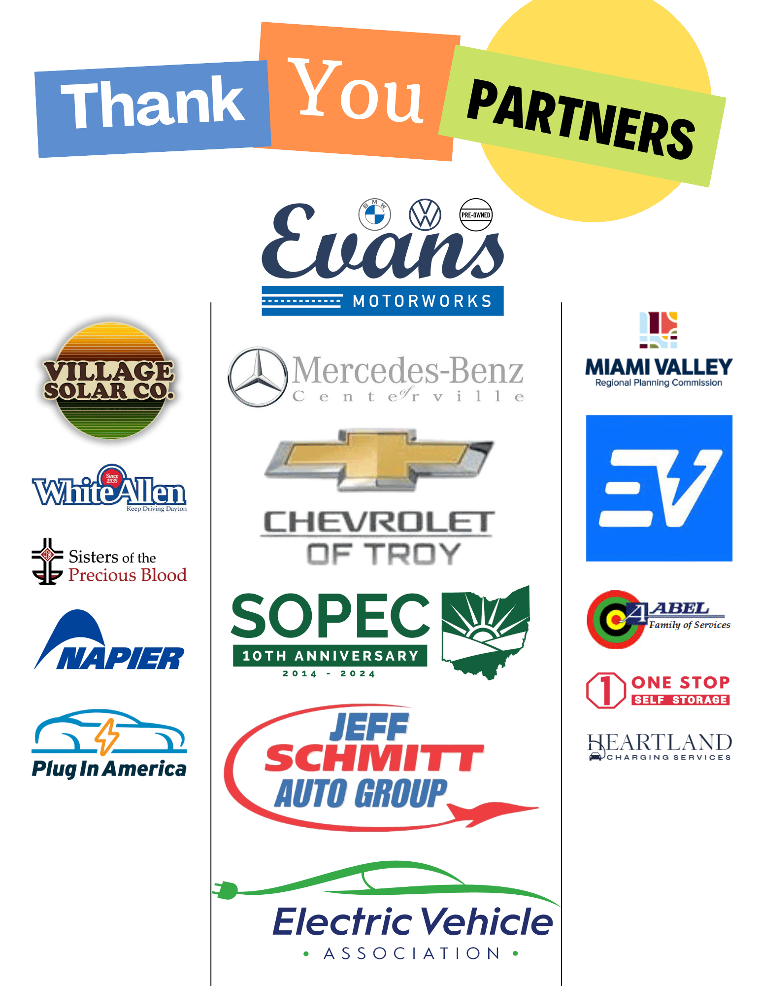 Thank You to Our Sponsoring Partners - Drive Electric Dayton